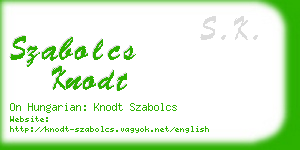 szabolcs knodt business card